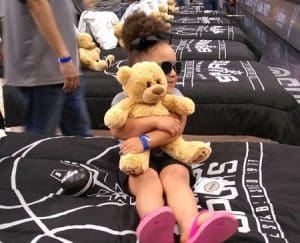 Ka'Mya with teddy bear